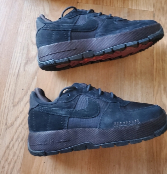 Nike Air Force 1 Black Velvet Brown Womans Size 6.5 Sneakers - Picture 2 of 7